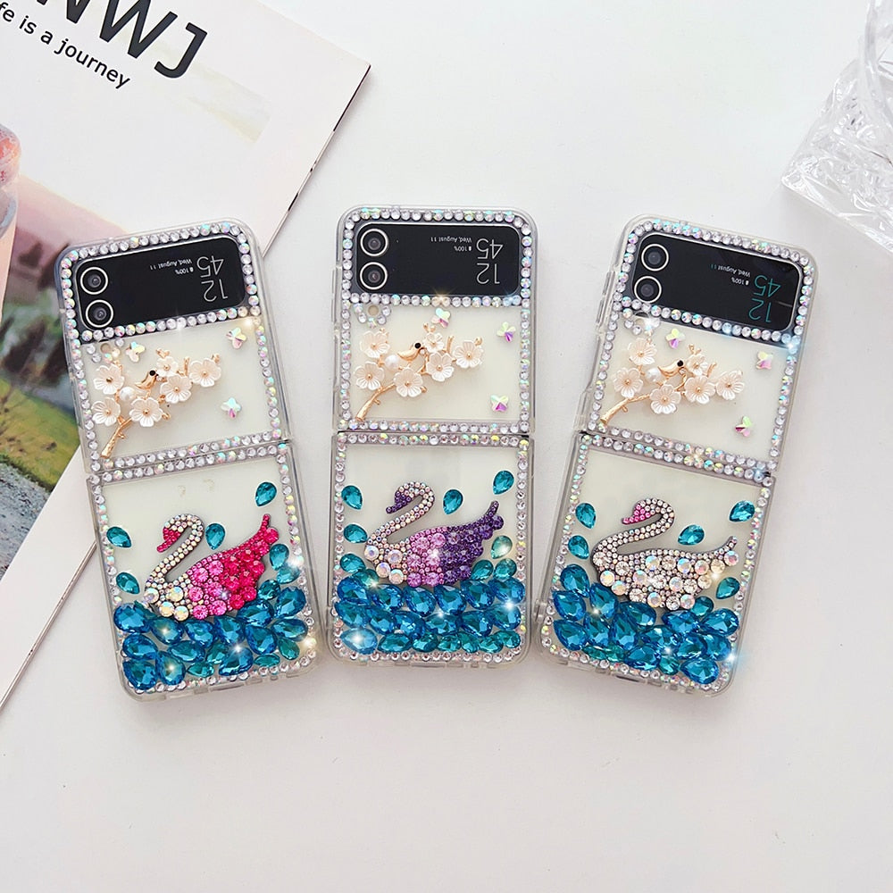 Luxury Colorful Rhinestone Case For Samsung Galaxy Z Flip 3 & 4