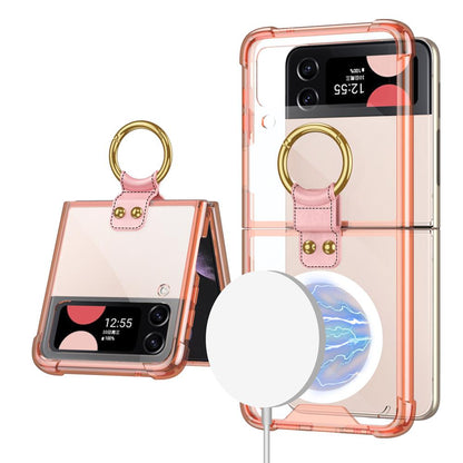 Transparent Wireless Charging Magnetic Case For Samsung Galaxy Z Flip 4