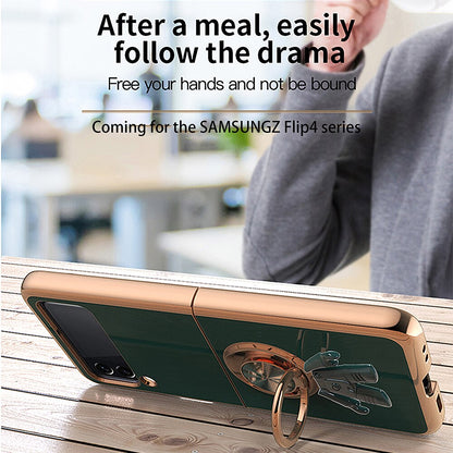 Magnetic Astronaut Holder Plating Case For Samsung Galaxy Z Flip 5