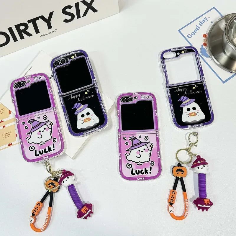 Happy Halloween Ghost Case for Samsung Galaxy Z Flip 3/4/5/6