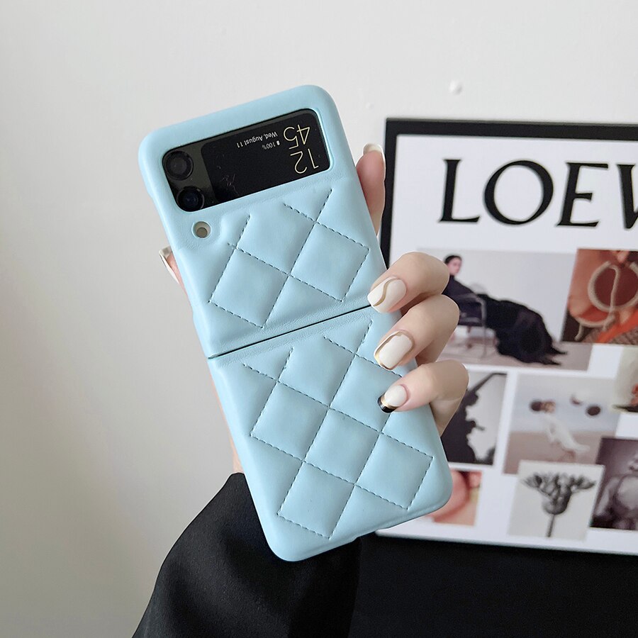 New Fashion Lattice Down Jacket Phone Case For Samsung Galaxy Z Flip 4