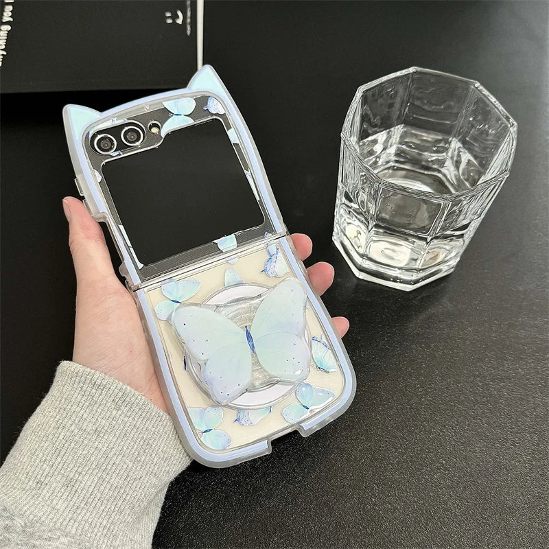Cute Butterfly Magnetic Case for Galaxy Z Flip