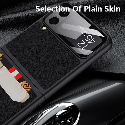 Leather Case with Card Holder For Samsung Galaxy Z Flip 4