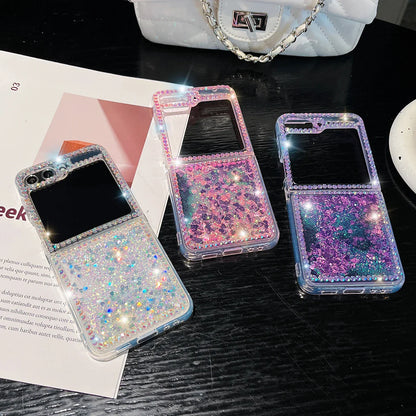 Cute Pearl Diamond Glitter Case for Samsung Galaxy Z Flip 3/4/5