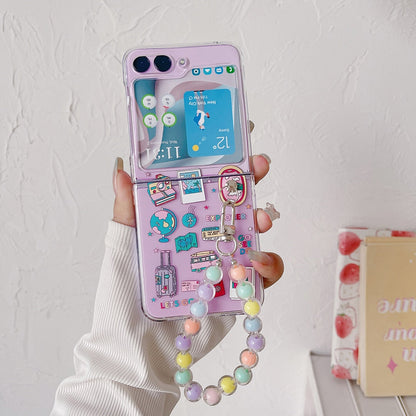 Z Flip 5 Case - Retro  Cute Transparent Cover