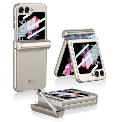 Shockproof Case with Magnetic Hinge Protection and Touch Pen for Samsung Galaxy Z Flip 6