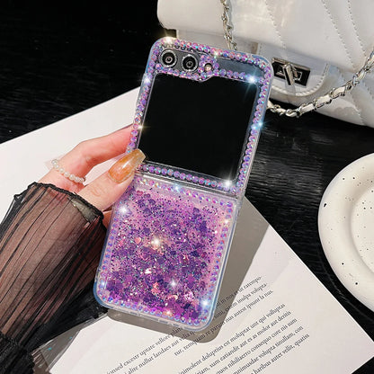 Cute Pearl Diamond Glitter Case for Samsung Galaxy Z Flip 3/4/5