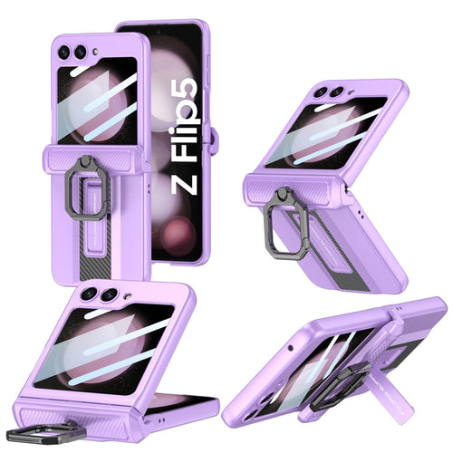 Armor Case with Ring Holder Magnetic Hinge Protective For Samsung Galaxy Z Flip 5