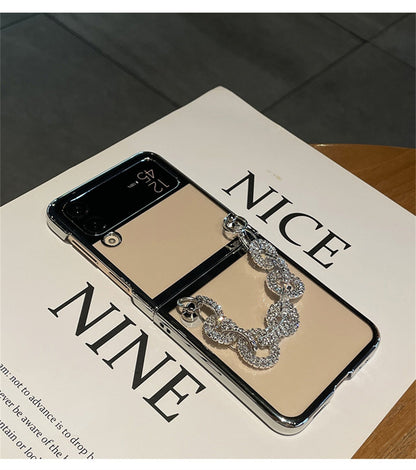 Luxury Case With Rhinestone Bracelet for Samsung Galaxy Z Flip 4