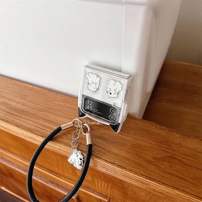 Cute Halloween Cat Ghost Case for Samsung Galaxy Z Flip 3/4/5/6