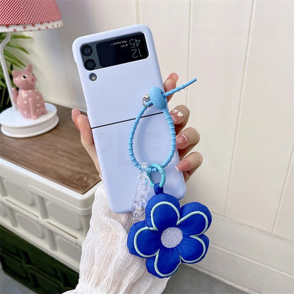 Cute Flower Pendant Case For Samsung Galaxy Z Flip 4