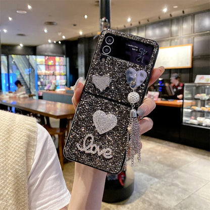 Luxury Heart Diamond Case for Samsung Galaxy Z Flip 3/4/5