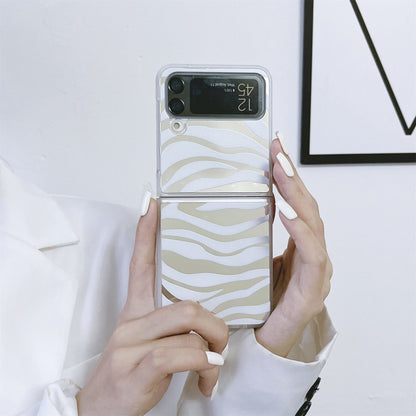Luxury Zebra Pattern Transparent Case for Samsung Galaxy Z Flip 4