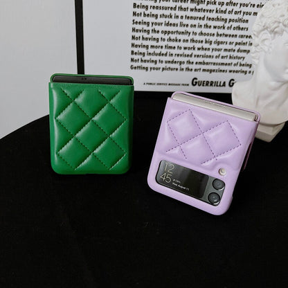 New Fashion Lattice Down Jacket Phone Case For Samsung Galaxy Z Flip 4