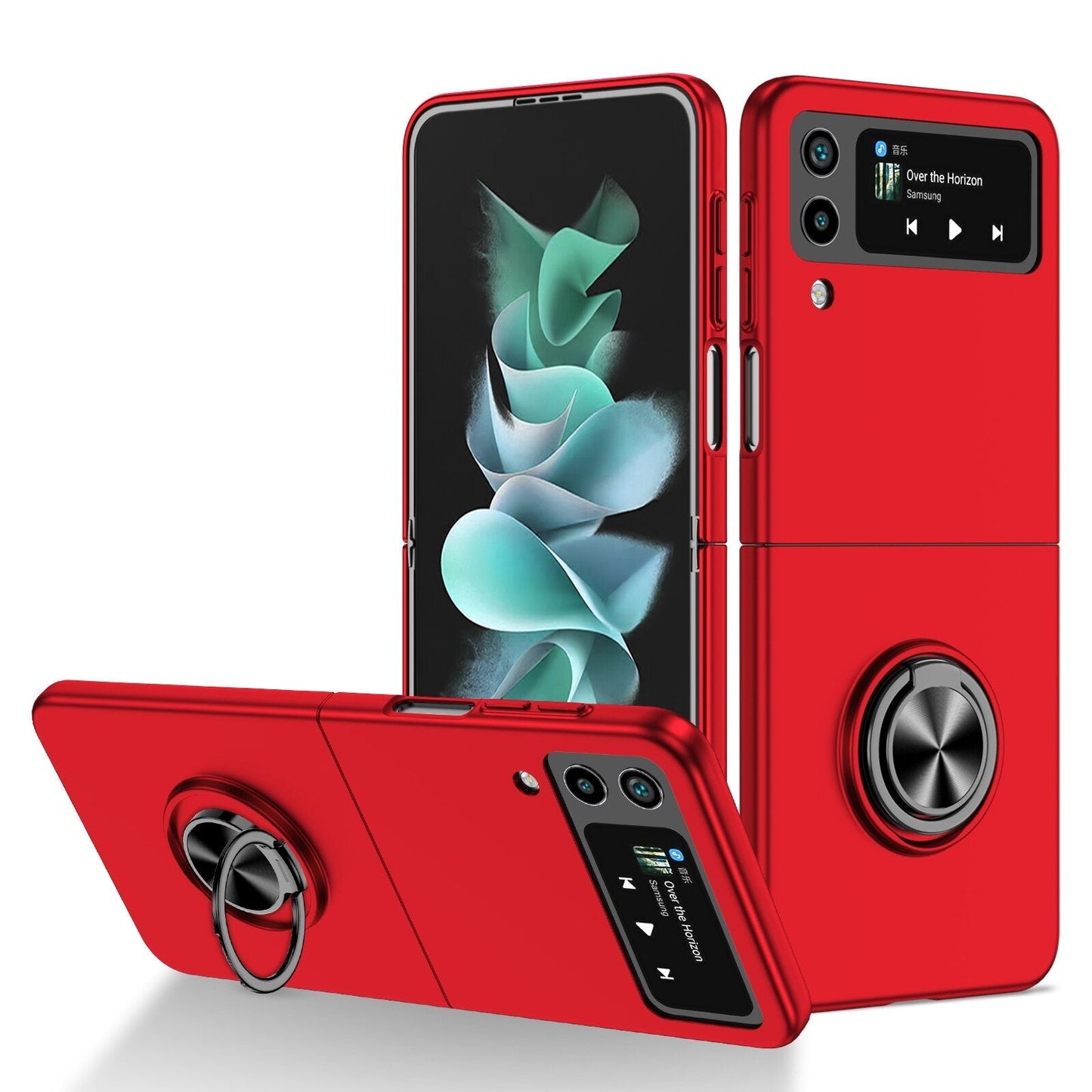 Ultra Thin Case with Magnetic Ring Bracket for Samsung Galaxy Z Flip 4