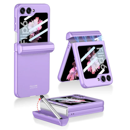 Shockproof Case with Magnetic Hinge Protection and Touch Pen for Samsung Galaxy Z Flip 6