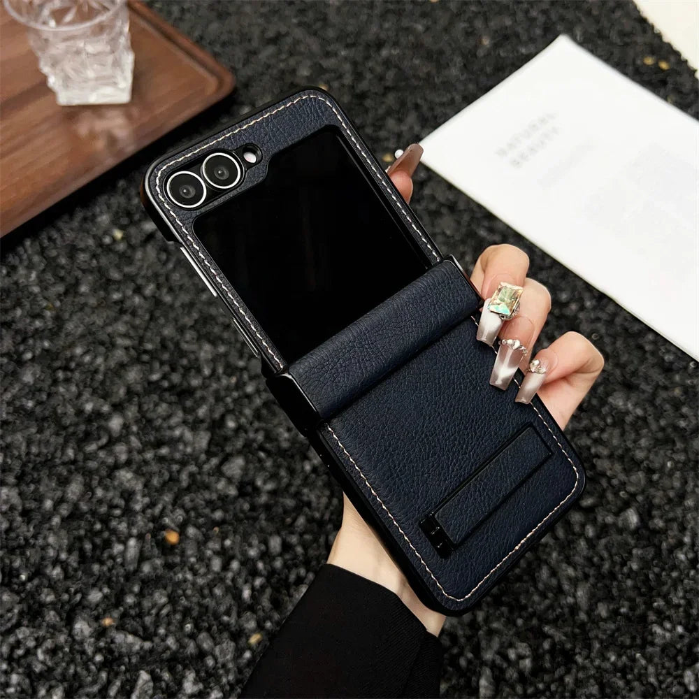 Vintage Leather Stand Case for Galaxy Z Flip Series