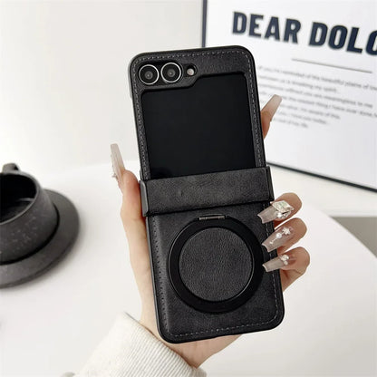 Leather Magnetic Case For Samsung Galaxy Z Flip