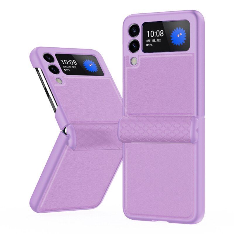 Luxury Leather Hinge Protective Case For Samsung Galaxy Z Flip 4