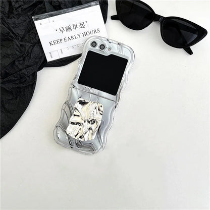 Metallic Water Ripple Phone Case for Samsung Galaxy Z Flip Series
