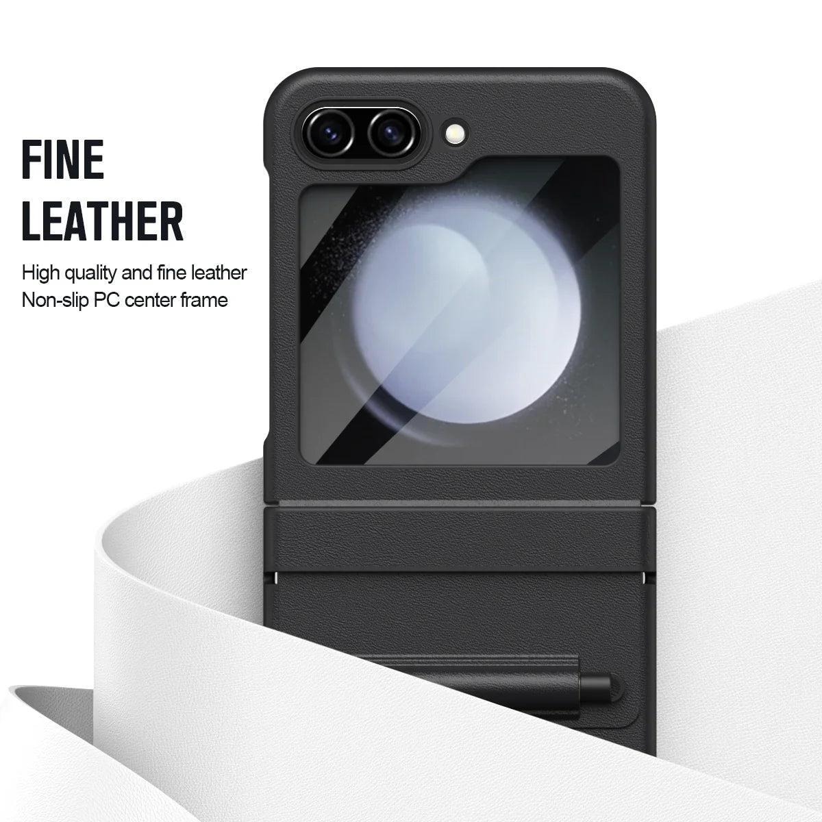 Leather Case With Touch Pen Case for Galaxy Z Flip 5