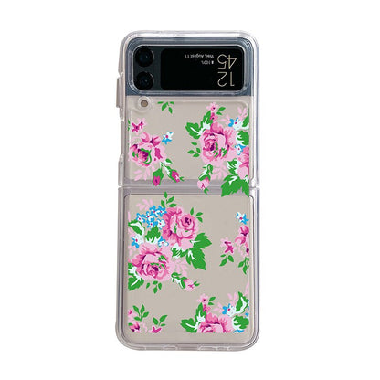 Cute Colorful Flowers Slim Case For Samsung Galaxy Z Flip 4 5G