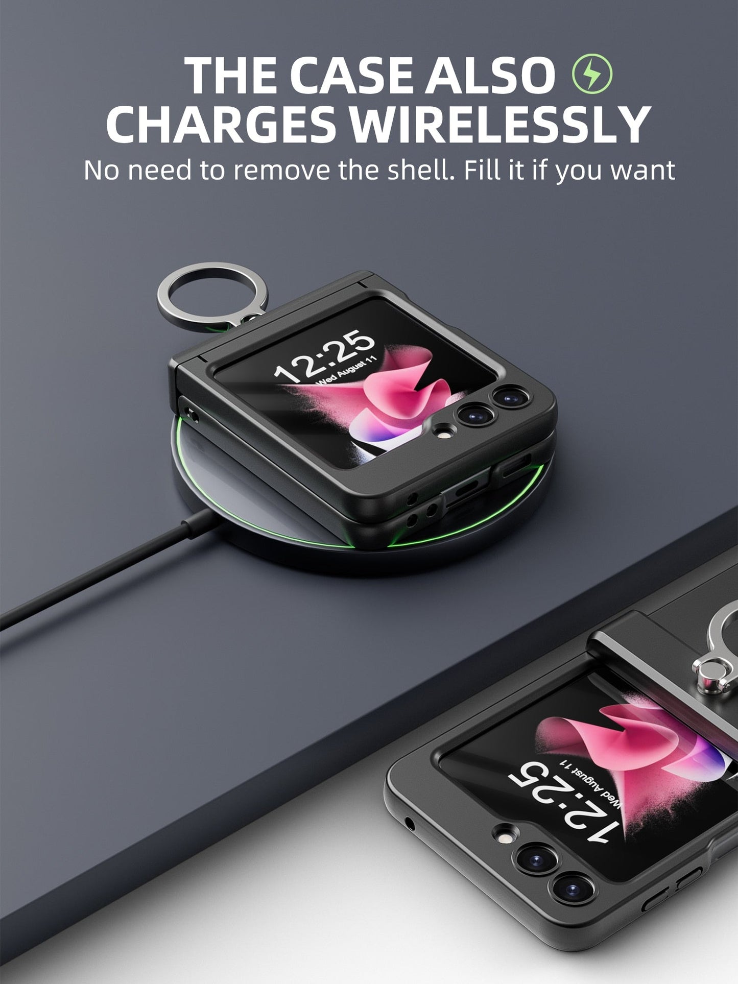 Magnetic Wireless Charging Case with Bracket For Samsung Galaxy Z Flip 5