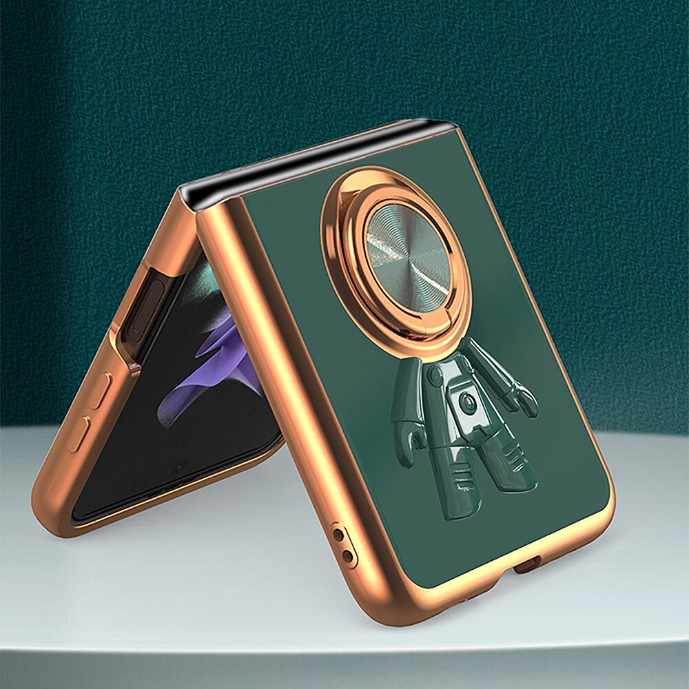 Magnetic Astronaut Holder Plating Case For Samsung Galaxy Z Flip 5