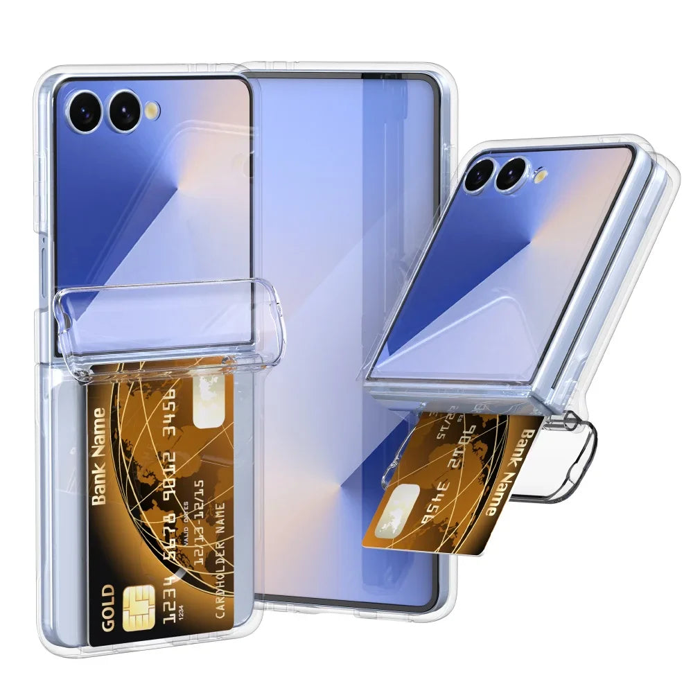 Card Slot Wallet Case with Hinge Shield