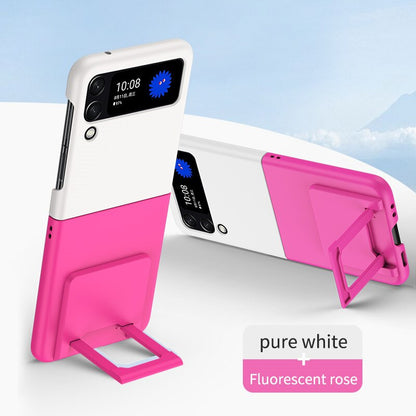 Contrasting Colors Case with Invisible Bracket For Samsung Galaxy Z Flip 4