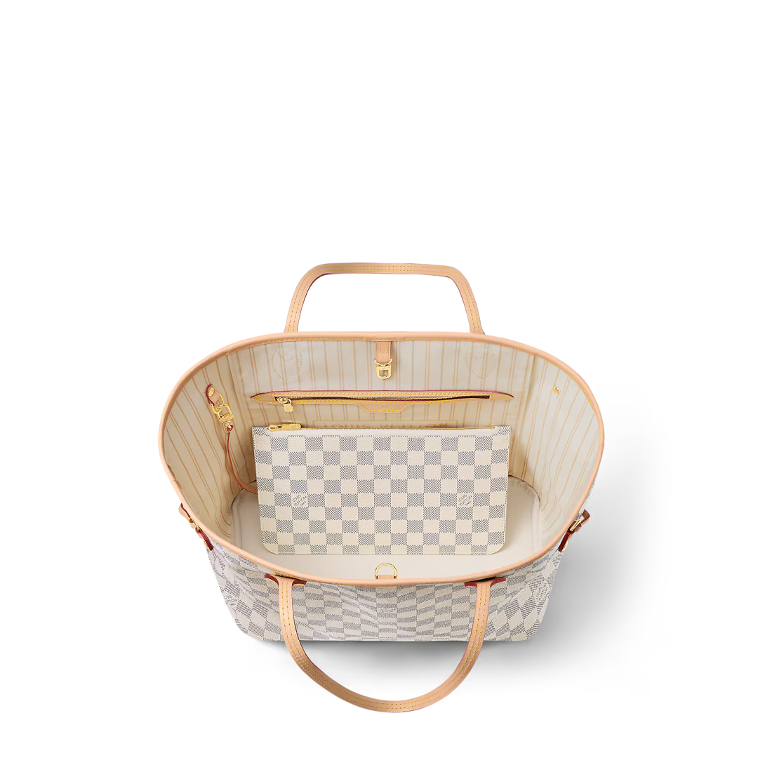 Never full MM Damier Azur Canva