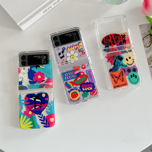 Full Protection Smile Flower Case For Samsung Galaxy Z Flip 4
