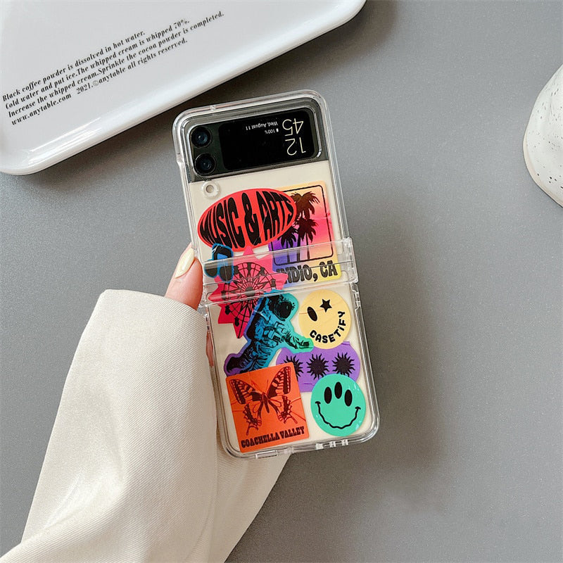 Full Protection Smile Flower Case For Samsung Galaxy Z Flip 4