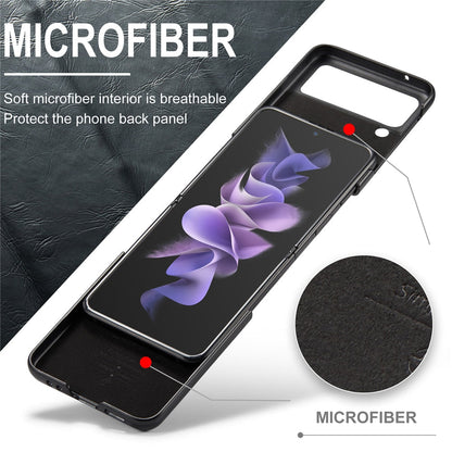 Vintage Leather Cover For Z FLIP 4