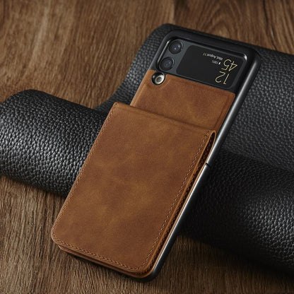 Luxury Leather Wallet Case For Z Flip 4