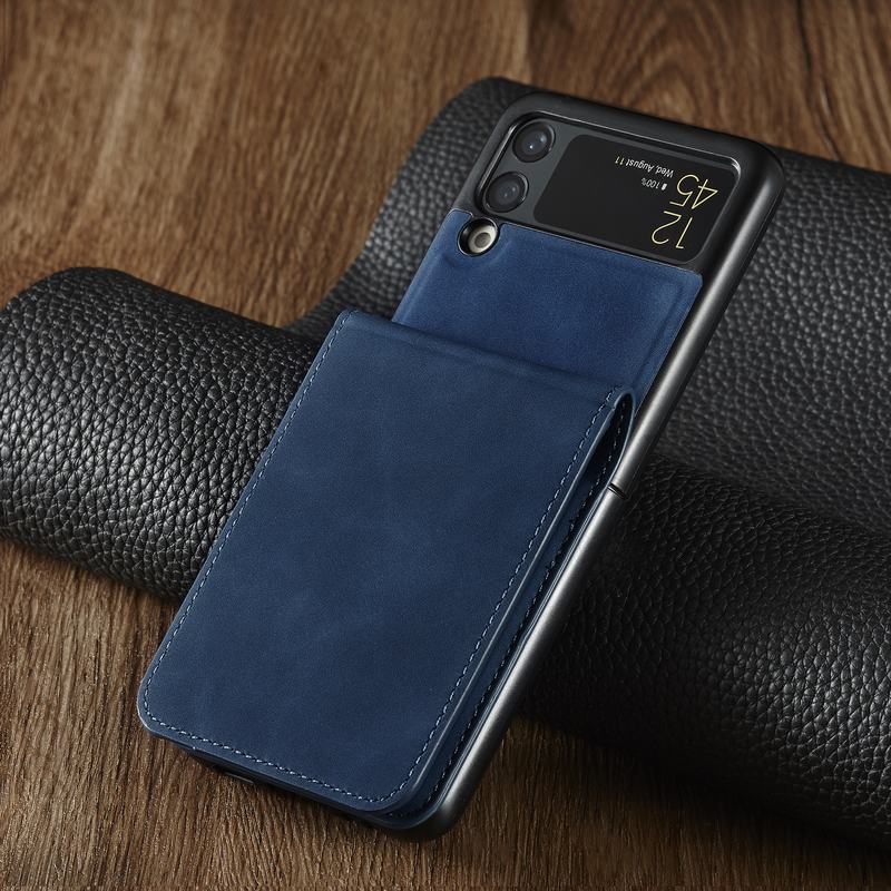 Luxury Leather Wallet Case For Z Flip 4