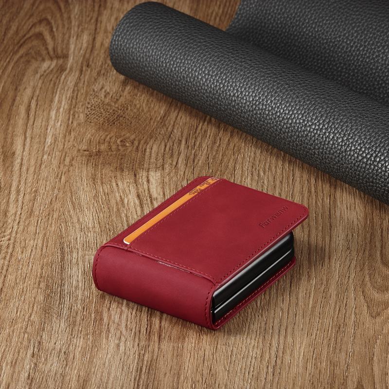 Luxury Leather Wallet Case For Z Flip 4
