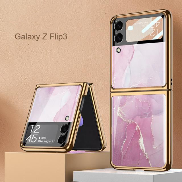 Luxury Marble Case For Z Flip 4