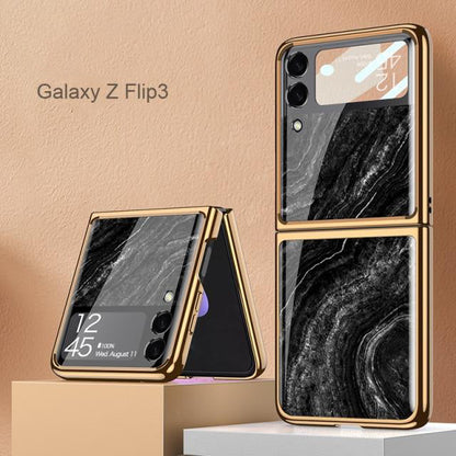 Luxury Marble Case For Z Flip 4
