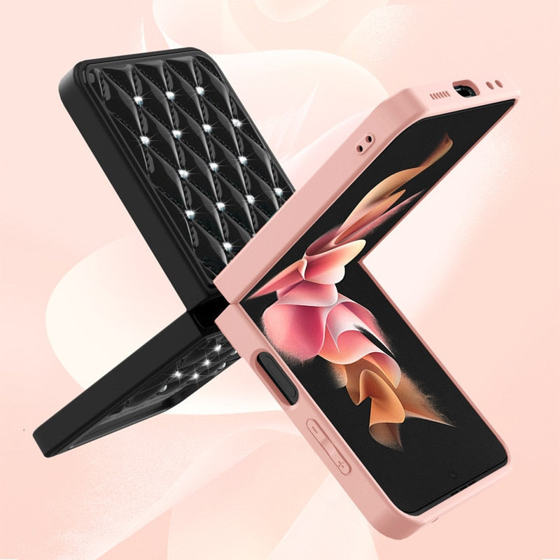 Creative Electroplating Diamond Protective Cover For Samsung Galaxy Z Flip 4