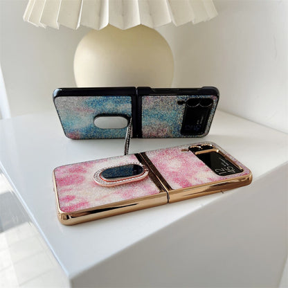 Shining Diamond Mirror Ring Protective Cover For Samsung Galaxy Z FLIP 4 5G