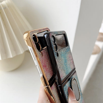 Shining Diamond Mirror Ring Protective Cover For Samsung Galaxy Z FLIP 4 5G