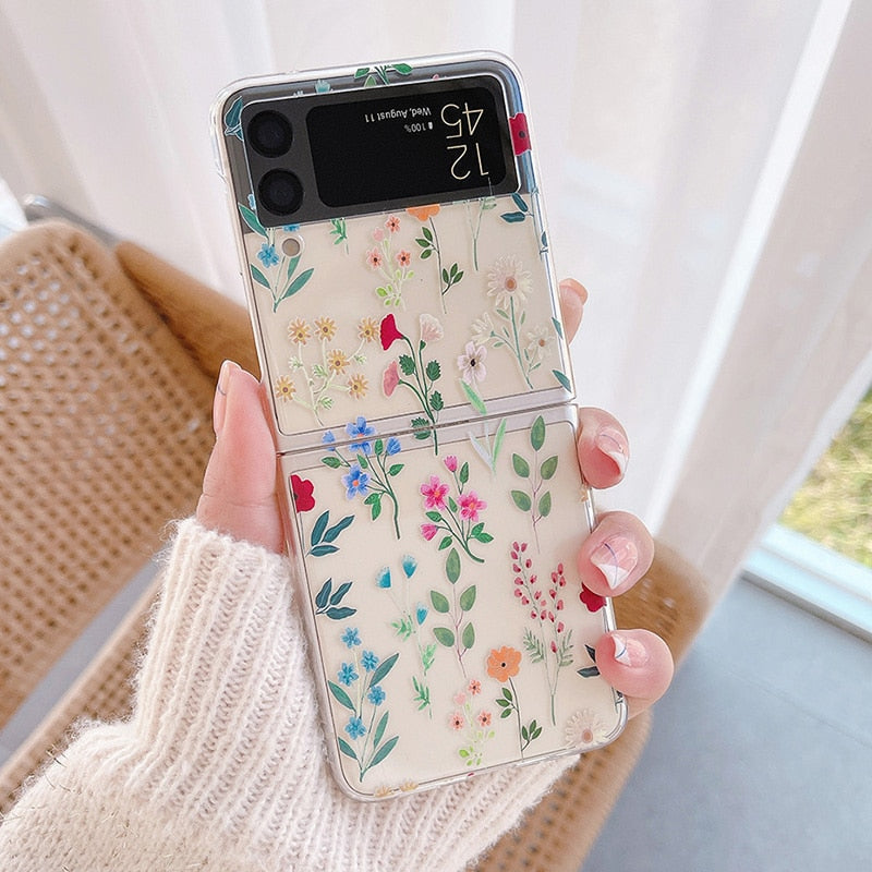 Cute Flowers Phone Case For Samsung Galaxy Z Flip 4