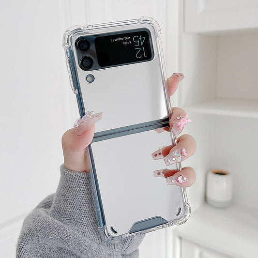 Shockproof Mirror Phone Case For Samsung Galaxy Z FLIP 4 5G