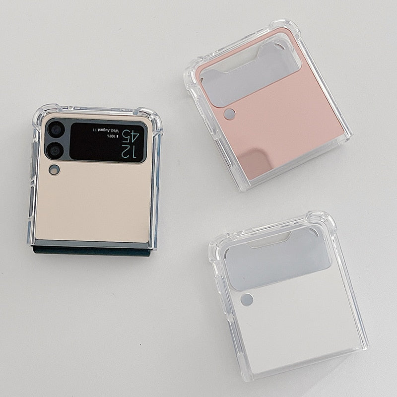 Shockproof Mirror Phone Case For Samsung Galaxy Z FLIP 4 5G