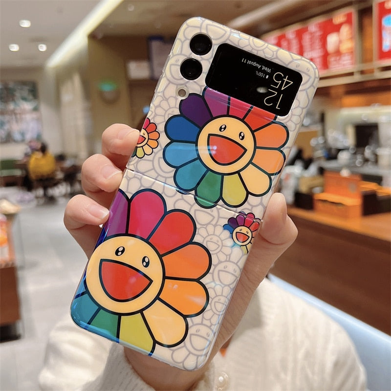 Colorful Smile Flower Case For Samsung Galaxy Z Flip 4
