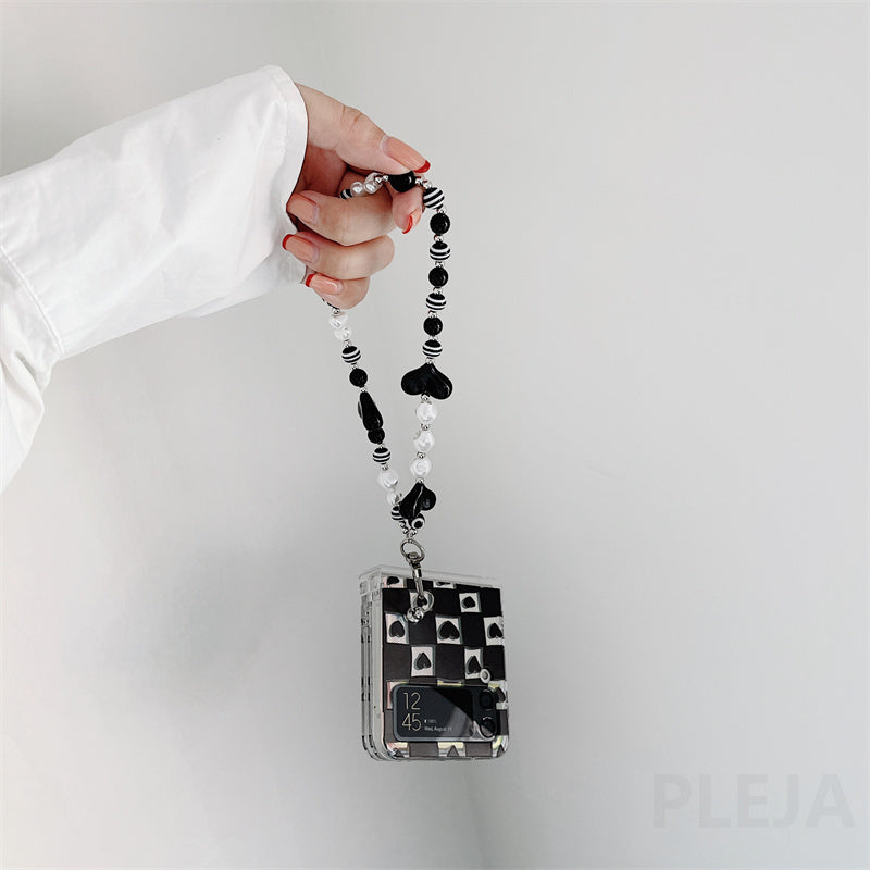 Cute Pearl Bracelet Phone Case For Samsung Galaxy Z Flip 4