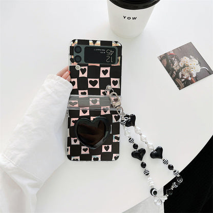 Cute Pearl Bracelet Phone Case For Samsung Galaxy Z Flip 4