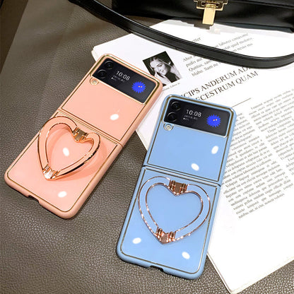Luxury Heart Bracket Case For Samsung Galaxy Z Flip 4 5G
