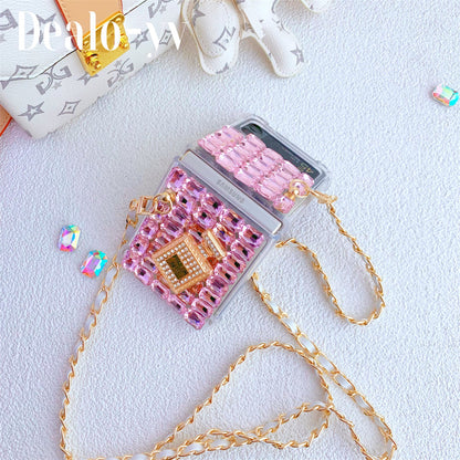 Luxury Long Chain Case for Samsung Galaxy Z Flip 4